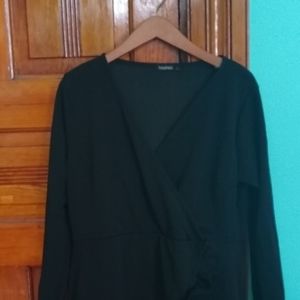 Black wrap dress